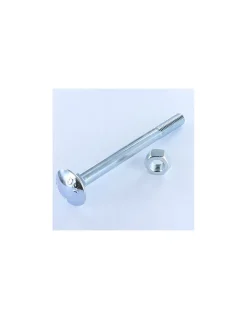 Vis Express Boulon (vendu avec Ecrou) TRCC JAPY tête ronde collet carré M10X200 Filetage partiel Acier zingué - 5 pièces