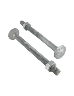 Vis Express Boulon-Boulon (vendu avec Ecrou) TRCC JAPY tête ronde collet carré M16X110 Filetée sur 110 Classe 6.8 Forte tenue - 5 pièces