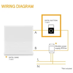 Extel Bouton d'appel lumineux sur deux fils compatible Ding et Dong - - 710803