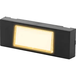 Blyss Bouton de sonnette filaire lumineux noir horizontal