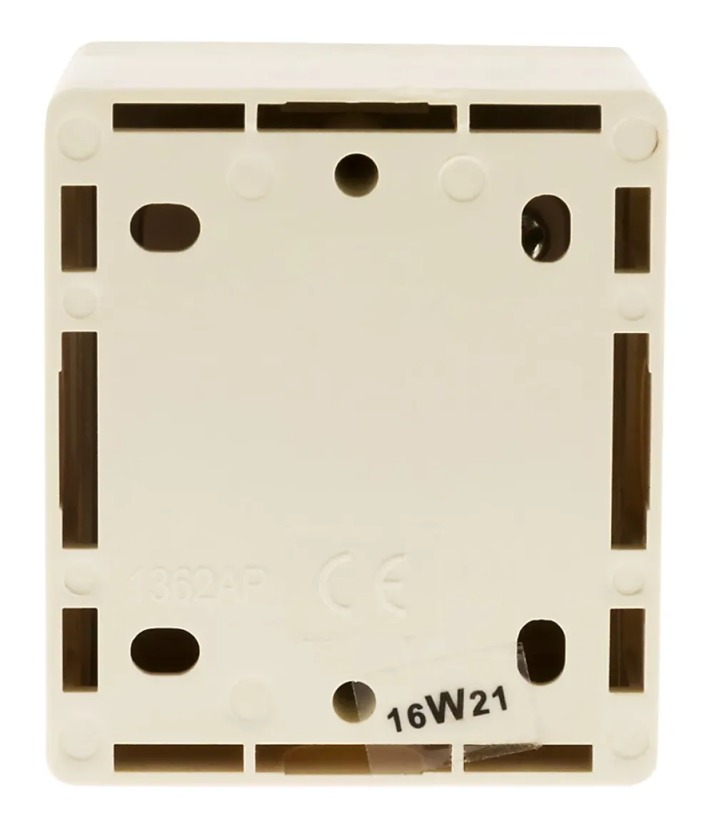 Zenitech Bouton poussoir 10A saillie - blanc - Beijing -