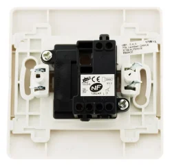 Zenitech Bouton poussoir bornes auto - blanc - Venus -