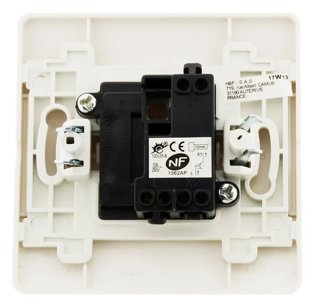 Zenitech Bouton poussoir bornes auto - blanc - Venus -
