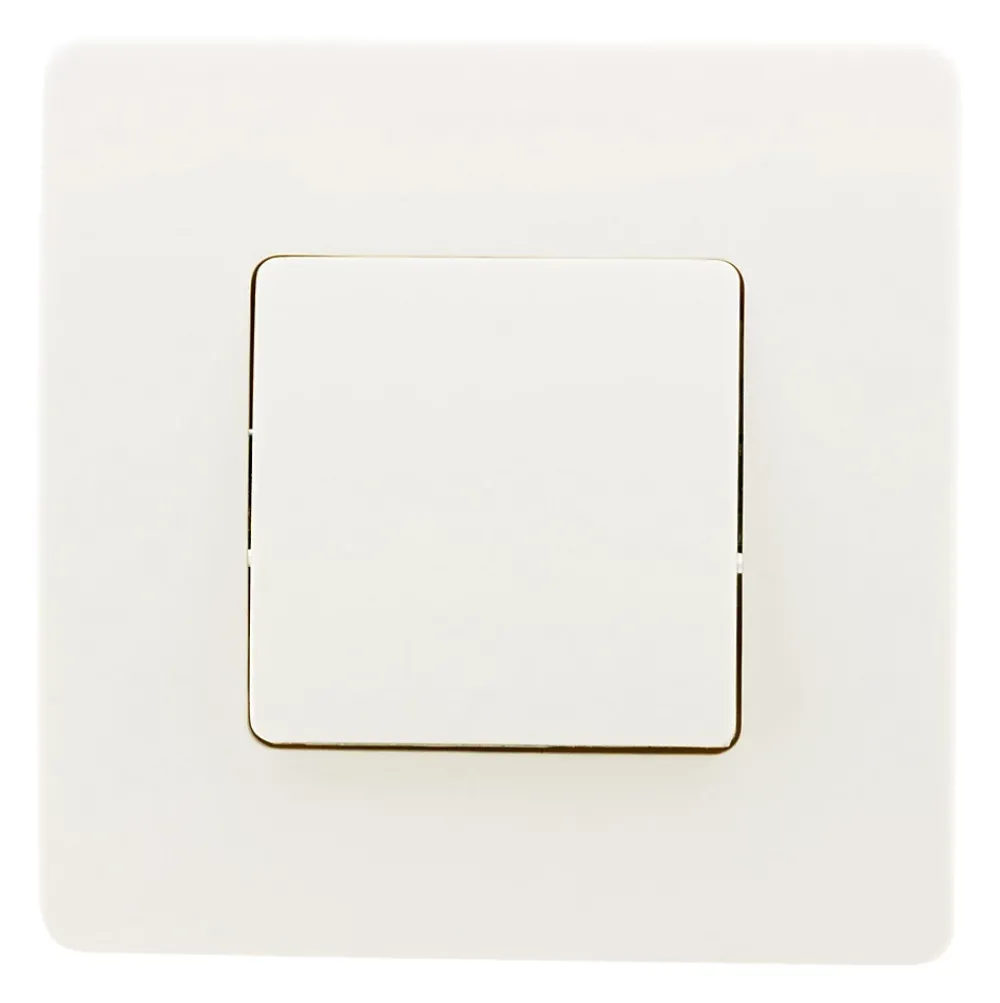 Zenitech Bouton poussoir bornes auto - blanc - Venus -