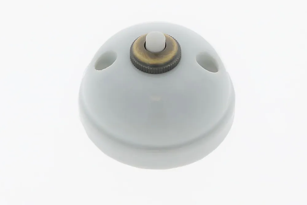 Fontini Bouton poussoir en saillie Garby Porcelaine blanche