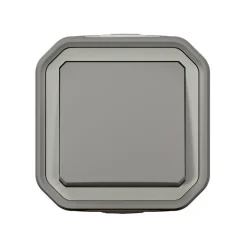 Legrand Interrupteur Étanche-Bouton poussoir Plexo gris en saillie
