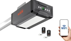 Boxer Motorisation De Porte De Garage-Ouvre-porte de garage WiFi 1000N modèle 5000, app smartphone, 2 télécommandes, rail 3,5 m