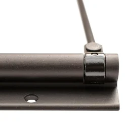 Hardwarexchange Ferme-Porte-Bras à ressort ferme porte, a corps très fin en Aluminium anodisé noir