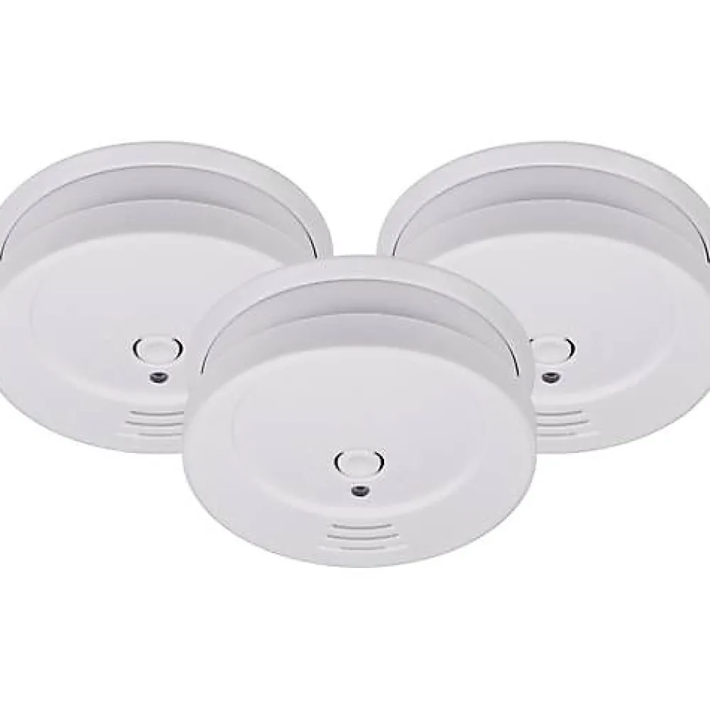 Brennenstuhl Détecteur De Fumée|Détecteur De Fumée-Détecteur de fumée DFX-618179 - lot de 3, alimentation 9V, capteur photoélectrique
