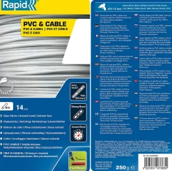 Rapid Bâtons de colle PVC & câbles 12 mm. Parfait pour les travaux de fixation et de réparation. Paquet de 14 bâtons longs.