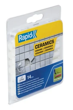 Rapid Pistolet À Colle-Bâtons de colle pour céramiques 12 mm, 14 pièces