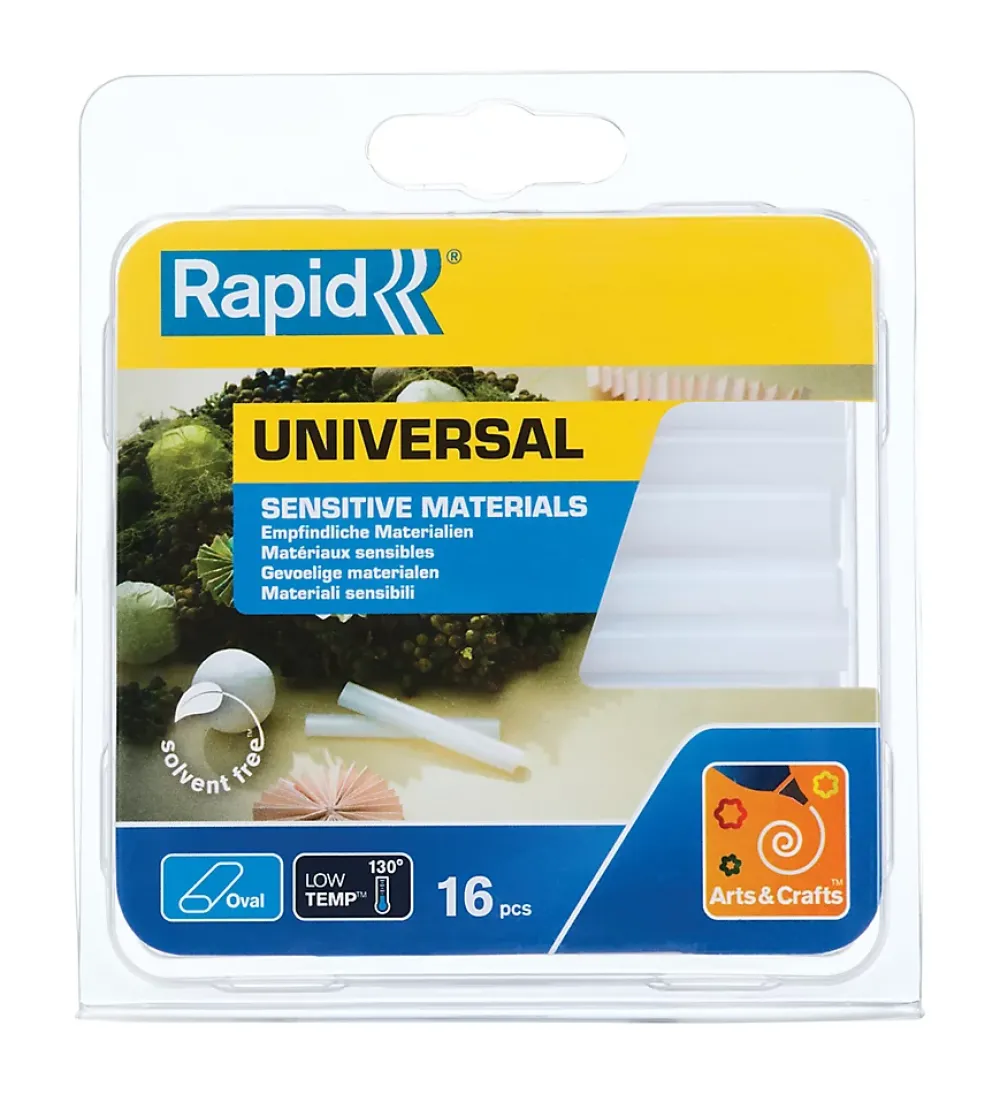 Rapid Pistolet À Colle-16 Bâtons de colle transparente universelle ovale