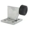 Secury-T Accessoires De Motorisation-Butée de portail - Acier zingué blanc - 62mm - Fixations au sol