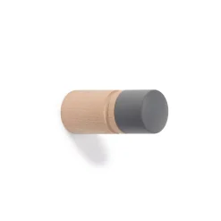 Butoir De Porte-Butée murale Rei bois hêtre ⌀3,5x H.9 cm