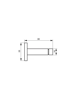SP Butoir De Porte-Butoir balustre chromé, longueur 80mm -