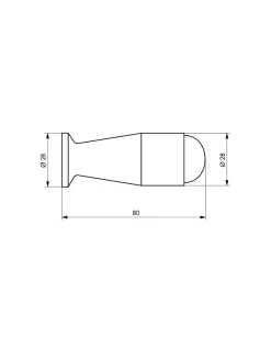 Thirard Butoir De Porte-Butoir balustre, fixation au mur, bois, diamètre 28x80mm -