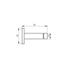Thirard Butoir De Porte-Butoir balustre, fixation au mur, inox, diamètre 53x82mm -