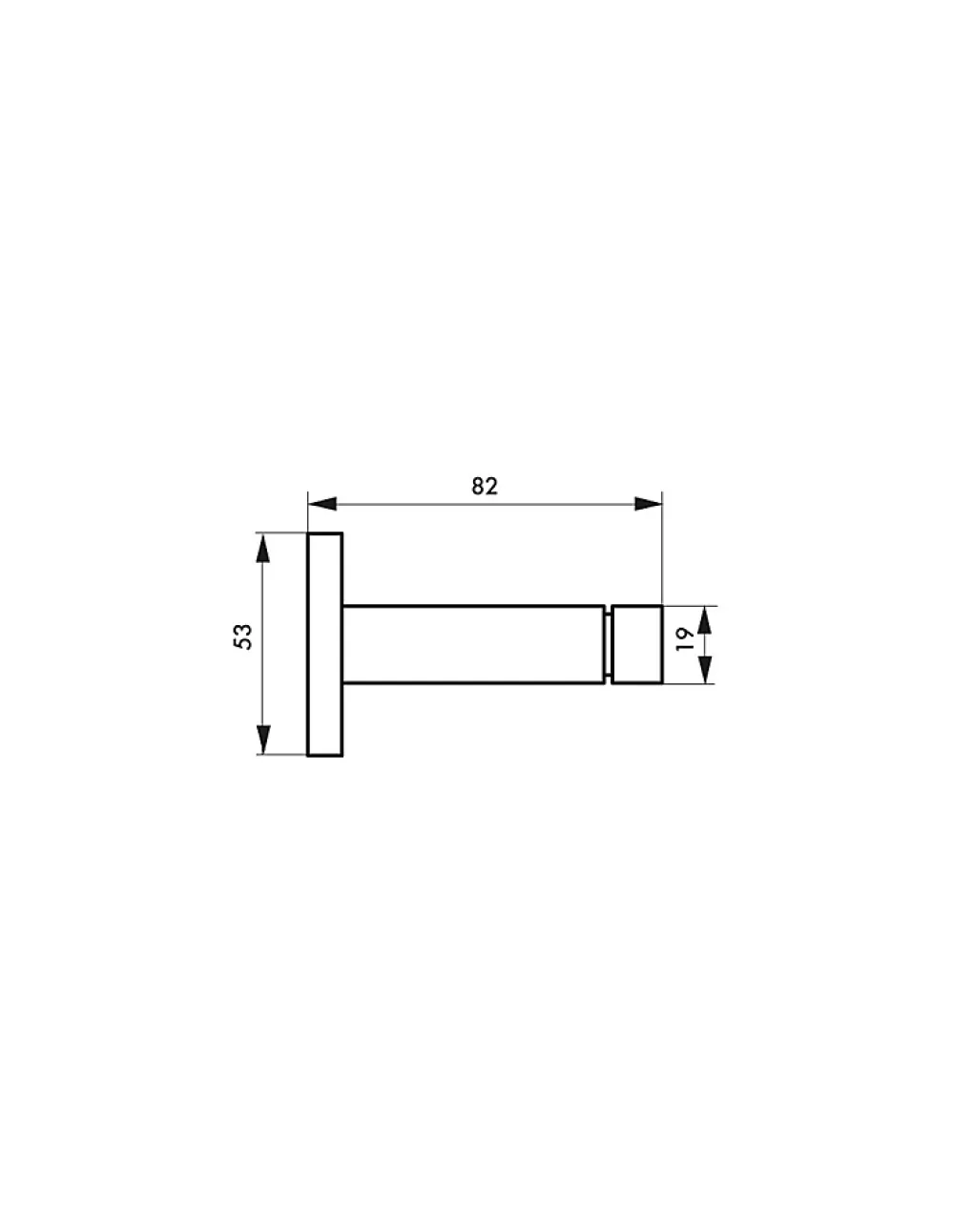 Thirard Butoir De Porte-Butoir balustre, fixation au mur, inox, diamètre 53x82mm -