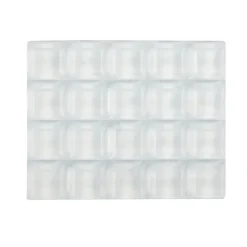 Diall Patin, Feutre Et Embout-Butoir à coller en caoutchouc carré 13 x 13 mm, 20 pièces