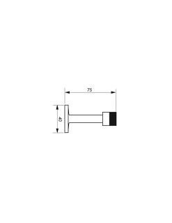 Thirard Butoir de porte balustre, 75mm, nickelé satiné -
