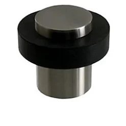 Diall Butoir De Porte-Butoir de porte zamak nickelé inox Ø3,2 cm