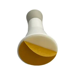 Civic Industrie Butoir mural adhésif en plastique blanc & bouchon blanc. Diamètre de la base 38mm et longueur 72mm. MADE IN FRANCE