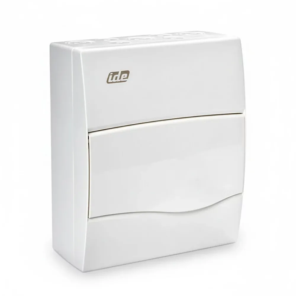 Ide Bv8po - Tableau De Distribution électrique Résntiel - 8 Modules - 228x191x99mm - Avec Rail Din