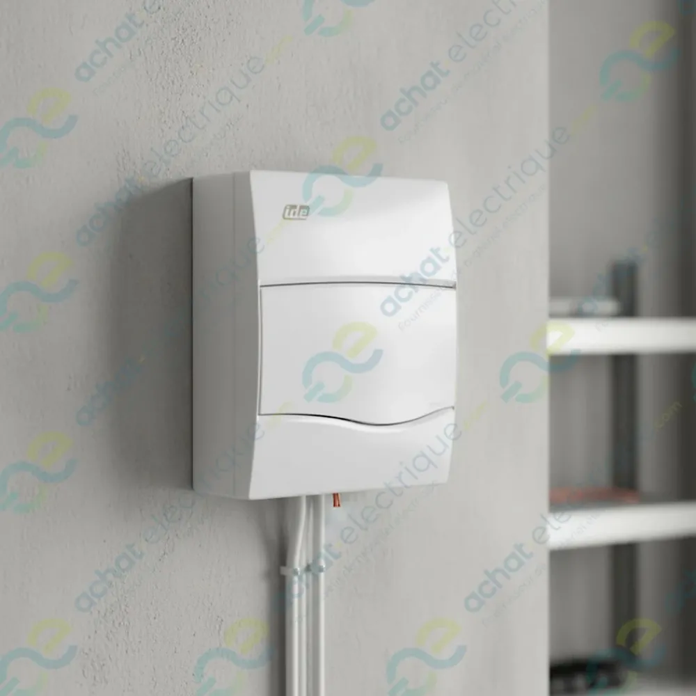 Ide Bv8po - Tableau De Distribution électrique Résntiel - 8 Modules - 228x191x99mm - Avec Rail Din