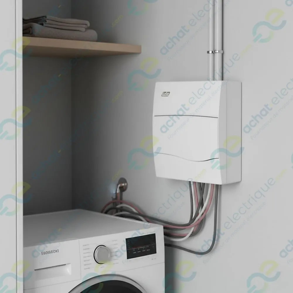 Ide Bv8po - Tableau De Distribution électrique Résntiel - 8 Modules - 228x191x99mm - Avec Rail Din