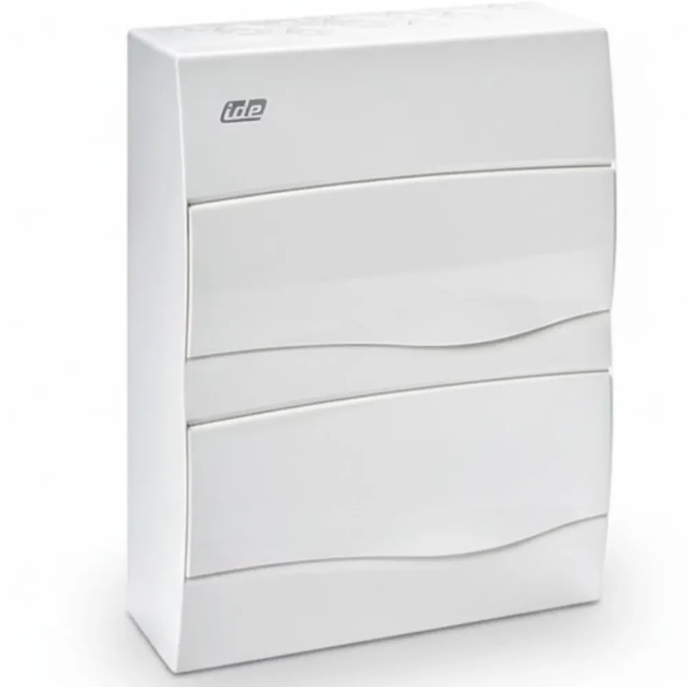 Ide Bv24po - Tableau De Distribution Résntiel - 2 Rangées De 12 Modules - 353x264x99mm - Avec Rail Din