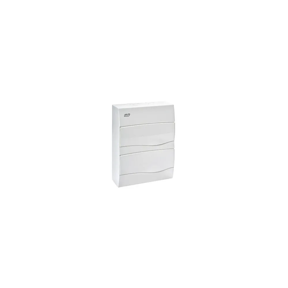 Ide Bv24po - Tableau De Distribution Résntiel - 2 Rangées De 12 Modules - 353x264x99mm - Avec Rail Din