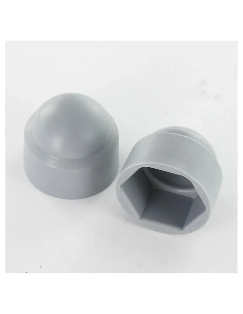 Vis Express Cache Ecrou ou cache tête vis Tête hexagonale TH M12 Nylon Sur plat 18 RAL7040 - 100 pièces