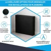 Atole Cache-Tube De Plomberie-Cache nourrice plomberie en acier Noir - Largeur fixe - Taille 4 : 650 x 450 x 150 mm