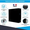 Atole Cache-Tube De Plomberie-Cache nourrice plomberie en acier Noir - Largeur fixe - Taille 2 : 450 x 650 x 150 mm