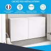 Atole Cache-Tube De Plomberie-Cache nourrice plomberie en acier Blanc - Largeur fixe - Taille 3 : 450 x 850 x 150 mm