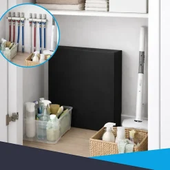 Atole Cache nourrice plomberie en acier Noir - Largeur fixe - Taille 5 : 650 x 650 x 150 mm
