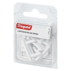 Legrand 6 cache-prises de courant sans terre