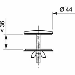 Wirquin Evacuation De Lavabo-Vasque-Cache-trou en laiton chromé Ø 43 mm