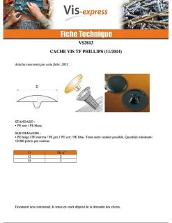 Vis Express Cache Vis Et Cache Trou-Cache tête Plastique Phillips de 2 RAL9002 blan gris Nylon Blanc Gris - 50 pièces