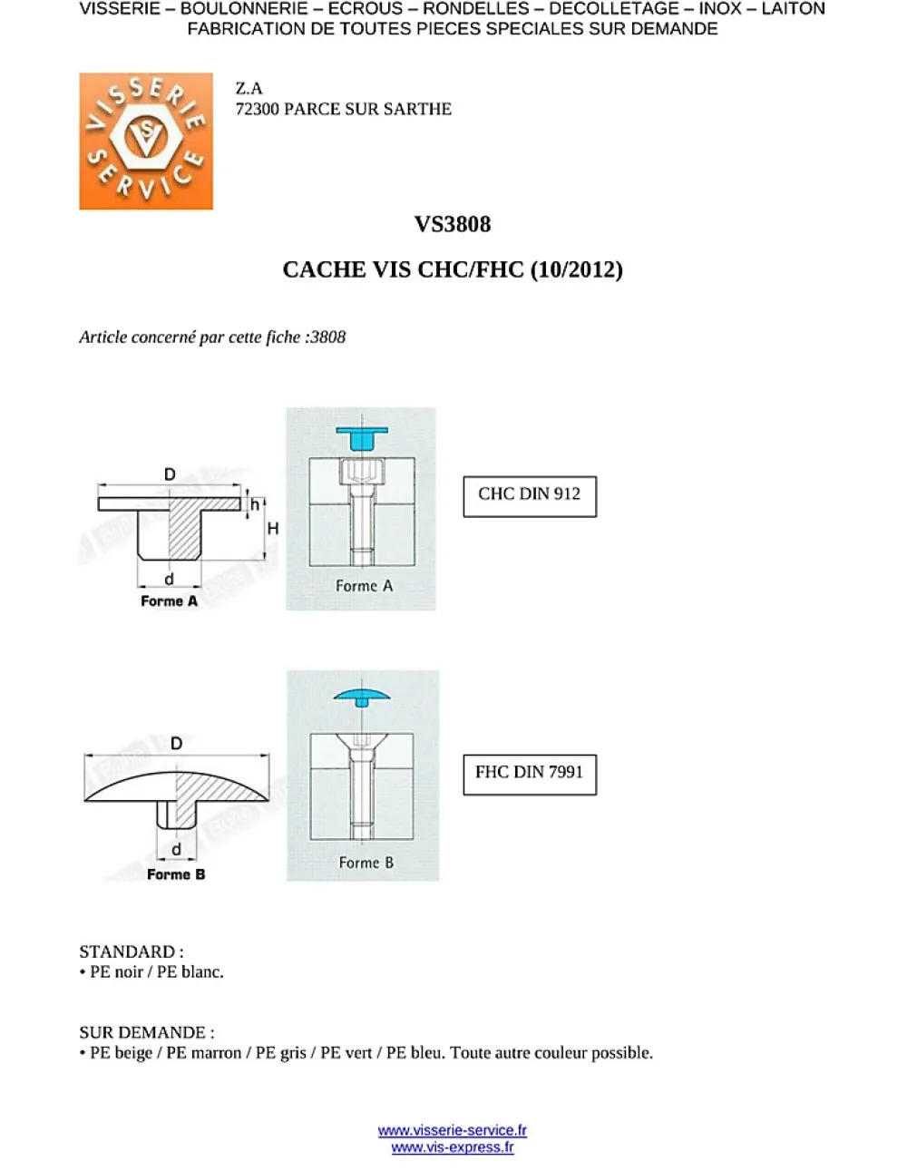 Vis Express Cache Vis Et Cache Trou-Cache tête Vis CHC FHC Clé de 4 HC4 4.2X10 Nylon RAL9016 blanc signalisation - 100 pièces