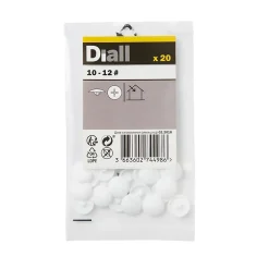 Diall Cache-vis blanc ø10-12 mm - 20 pièces