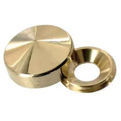Diall Cache Vis Et Cache Trou-4 Cache-vis coniques Laiton poli ø22 mm