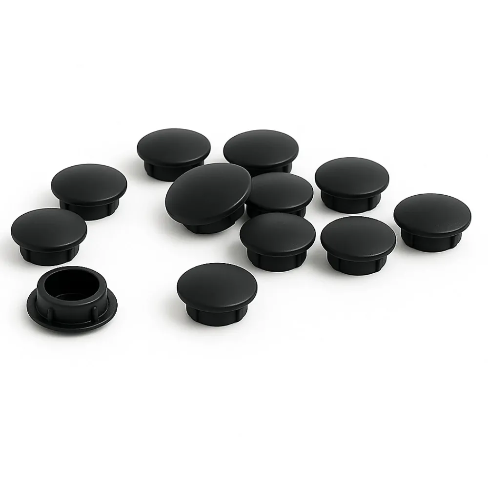 Avosdim Cache vis noir diamètre 6mm - Lot de 10