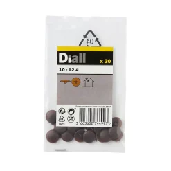 Diall Cache Vis Et Cache Trou-Cache-vis vis marron ø10-12 mm - 20 pièces