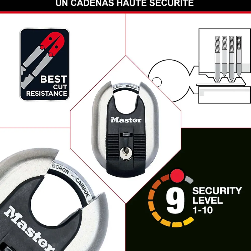 Master Lock Cadenas Acier inoxydable Excell 60 x 87 mm