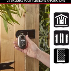 Master Lock Cadenas Acier inoxydable Excell 60 x 87 mm