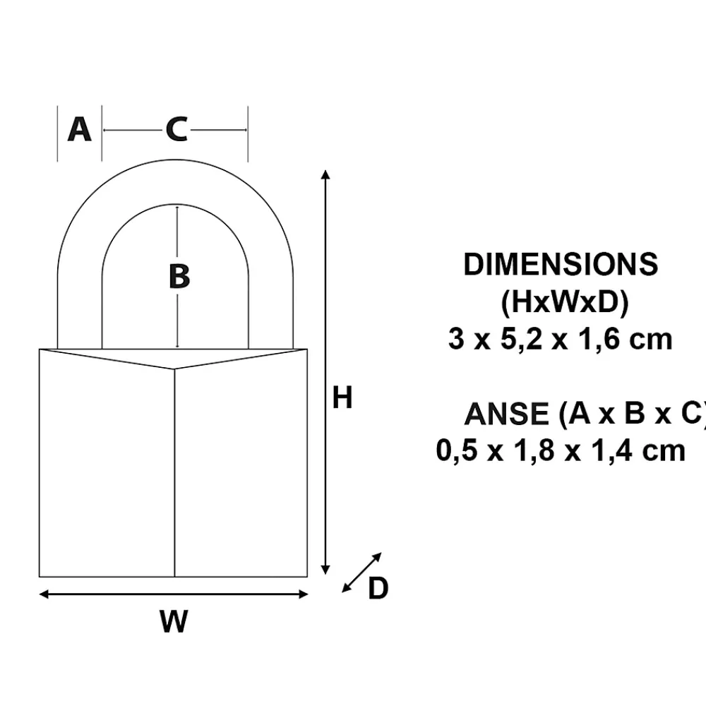 Master Lock Cadenas Aluminium 30 x 29 mm