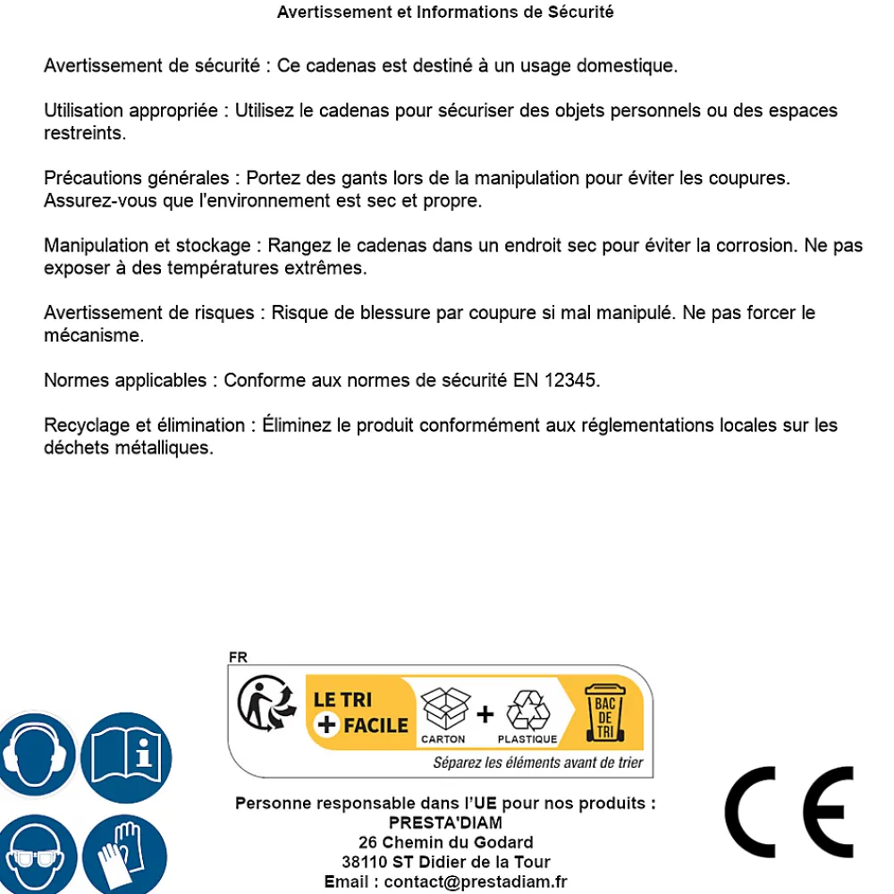 Silverline Cadenas Circulaire en Acier Inoxydable 70 mm - Sécurisé et Durable - Protection Optimale -