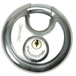 Silverline Cadenas Circulaire en Acier Inoxydable 70 mm - Sécurisé et Durable - Protection Optimale -
