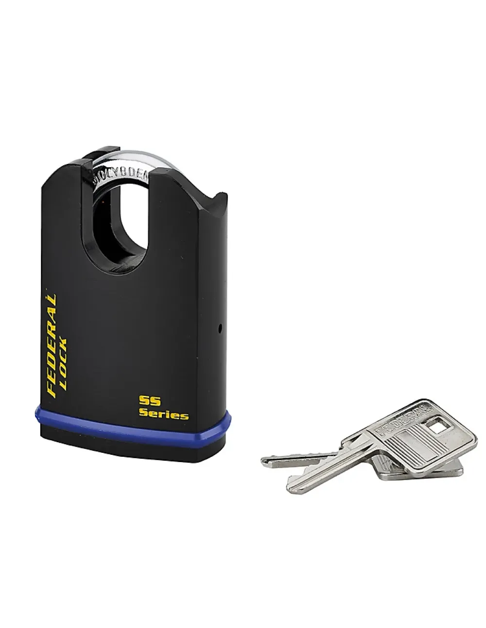 Thirard Cadenas à clé Fédéral Lock 720P UNIKEY (achetez-en plusieurs, ouvrez avec la même clé), 63.5mm, anse protégée, 2 clés -
